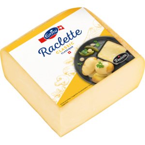 Emmi Raclette, eckig, 1/4 Laib ca. 1,5 kg Emmi Raclette, eckig, 1/4 Laib ca. 1,5 kg