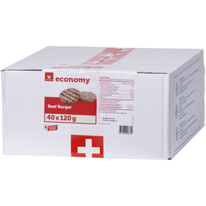 Economy Beefburger Gastro, tiefgekühlt, 40 x 120 g Economy Beefburger Gastro, tiefgekühlt, 40 x 120 g