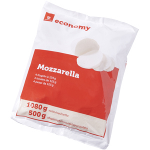 Economy Mozzarella, Kugel, 4 x 125 g Economy Mozzarella, Kugel, 4 x 125 g