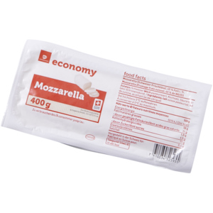 Economy Mozzarella, Stange, 400 g Economy Mozzarella, Stange, 400 g