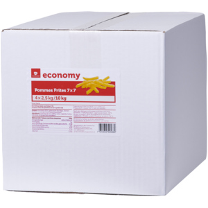 Economy Pommes Frites Feinschnitt, 7 x 7 mm, TK, 10 kg