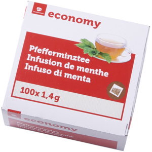 Economy Pfefferminztee, ohne Faden, 100 Beutel Economy Pfefferminztee, ohne Faden, 100 Beutel