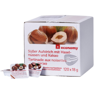 Economy Nuss-Nougat-Creme, 120 x 18 g Economy Nuss-Nougat-Creme, 120 x 18 g