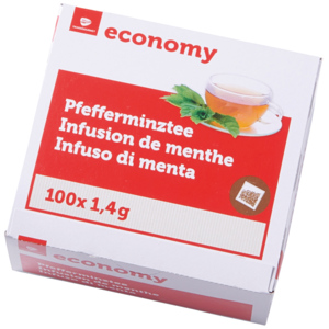 Economy Pfefferminztee, ohne Faden, 12 x 100 Beutel
