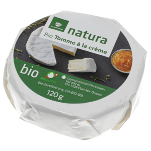 Natura Bio Tomme bio à la crème, 120 g Natura Bio Tomme bio à la crème, 120 g