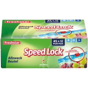 Freshstar Speed-Lock Allzweckbeutel 1 l, Pack zu 45 Stück Freshstar Speed-Lock Allzweckbeutel 1 l, Pack zu 45 Stück