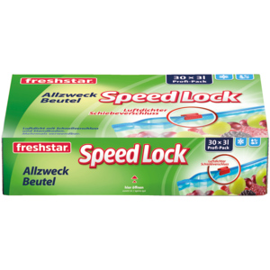 Freshstar Speed-Lock Allzweckbeutel 3 l, Pack zu 30 Stück