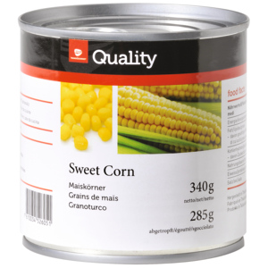 Quality Sweet Corn, 6 x 340 g