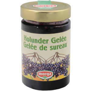 Morga Konfitüre Holundergelée, schwarz, 350 g