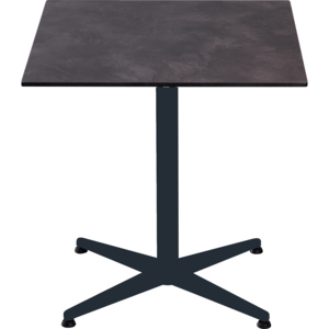 Dark Slate HPL Tisch 70 x 70 cm schwarz