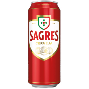 Sagres Bier hell, Pack zu 24 Dosen x 50cl Sagres Bier hell, Pack zu 24 Dosen x 50cl
