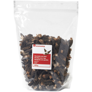 Economy Morcheln, mit Stiel, getrocknet, 400 g Economy Morcheln, mit Stiel, getrocknet, 400 g