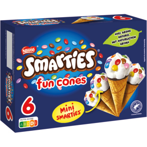 Smarties fun Cornets, 6 x 65 ml