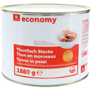 Economy Thon Skipjack, Thunfischstücke in Sonnenblumenöl, 1,88 kg