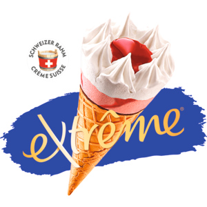 Frisco Extrême Cornets Erdbeer, 16 x 145 ml