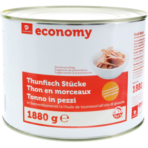 Economy Thon Skipjack, Thunfischstücke in Sonnenblumenöl, 1,88 kg