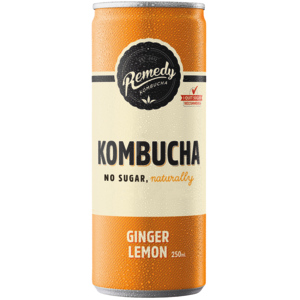 Remedy Kombucha Ginger Lemon, 12 x 250 ml Remedy Kombucha Ginger Lemon, 12 x 250 ml