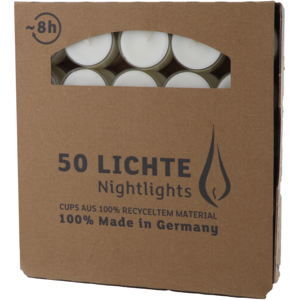 Teelichter in PC (Polyethylen Cup) Hülle, 8h, 50 St Teelichter in PC (Polyethylen Cup) Hülle, 8h, 50 St