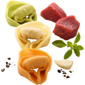 Hilcona Tortelloni Tricolore Fleisch, tiefgekühlt, 2 kg Hilcona Tortelloni Tricolore Fleisch, tiefgekühlt, 2 kg