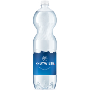 Knutwiler Blau Mineral mit Kohlensäure, Pack zu 6 Flaschen x 1,5 Liter