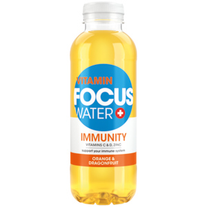 Focuswater Immunity Orange-Dragonfruit, 50 cl