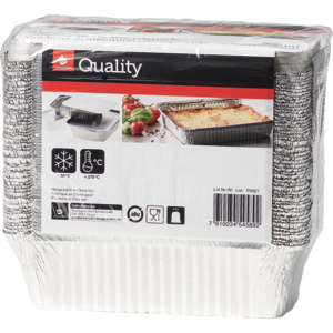 Quality Alubox mit Deckel 900ml Pack zu 50 Stück Quality Alubox mit Deckel 900ml Pack zu 50 Stück