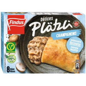Findus Champignon Plätzli, tiefgekühlt, 480 g