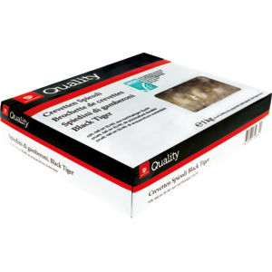 Quality ASC Crevetten Spiessli, Black Tiger, entdarmt, 31/40, 80 g, tiefgekühlt, 1 kg