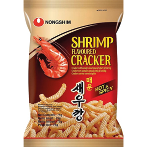 Nongshim Shrimp, Flavoured Cracker, hot & spicy, 75 g
