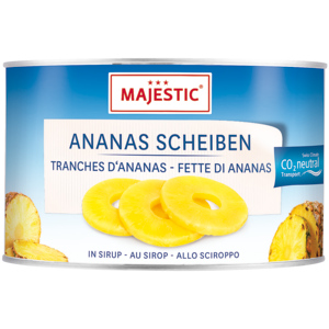 Majestic Ananas 4 Scheiben, 6 x 227 g Majestic Ananas 4 Scheiben, 6 x 227 g