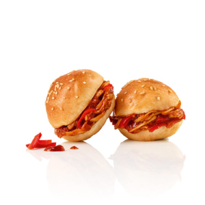 Salomon Mini Burger Poulet Paprika Barbecue, tiefgekühlt, 40 x 30 g Salomon Mini Burger Poulet Paprika Barbecue, tiefgekühlt, 40 x 30 g