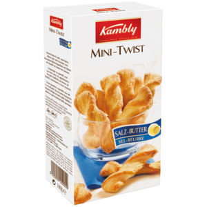 Kambly Mini Twist Salz-Butter, 2 x 100 g Kambly Mini Twist Salz-Butter, 2 x 100 g