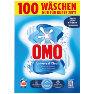 Omo Lessive tous textiles universal Clean, 100 le
