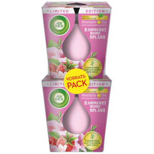 Air Wick Wohlfühl-Duftkerze Raspberry Rose Splash, 2 Stück