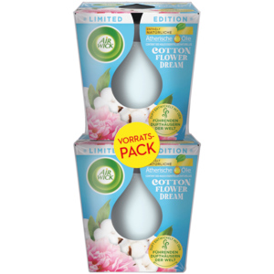 Air Wick Wohlfühl-Duftkerze Cotton Flower Dream, 2 Stück Air Wick Wohlfühl-Duftkerze Cotton Flower Dream, 2 Stück
