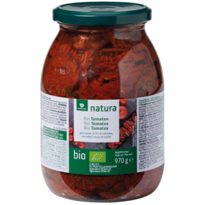 Natura Bio Tomaten, getrocknet, in Öl, 970 g Natura Bio Tomaten, getrocknet, in Öl, 970 g