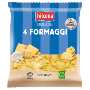 Hilcona Tortelloni 4 Käse mit schwarzem Pfeffer, 5 x 1 kg Hilcona Tortelloni 4 Käse mit schwarzem Pfeffer, 5 x 1 kg