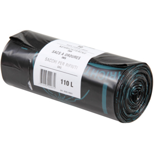Sac-poubelle OKS avec bande de fermeture SOLO 110 l, rouleau de 10 pièces