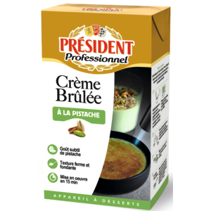 Président Professionnel Crème Bruléee au Pistache, UHT, 6 x 1 l Président Professionnel Crème Bruléee au Pistache, UHT, 6 x 1 l