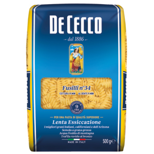 De Cecco Fusilli n° 34, 24 x 500 g De Cecco Fusilli n° 34, 24 x 500 g