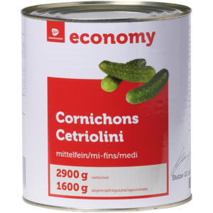 Economy Cornichons, mittelfein, 2,9 kg Economy Cornichons, mittelfein, 2,9 kg