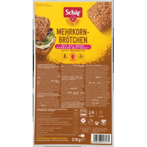 Schär Mehrkornbrötchen, glutenfrei, 12 x 210 g Schär Mehrkornbrötchen, glutenfrei, 12 x 210 g