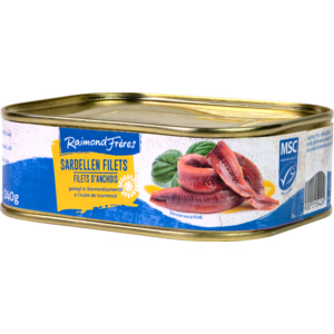 Raimond Frères, MSC, Sardellenfilets, gelegt in Sonnenblumenöl, 355 g
