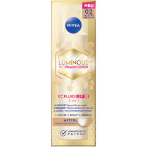 Nivea Cellular Luminous630®3-in-1 CC Fluid Medium LSF30 40 ml Nivea Cellular Luminous630®3-in-1 CC Fluid Medium LSF30 40 ml