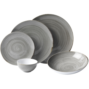 Costaverde Rustico Teller tief, Ø 24 cm, grau