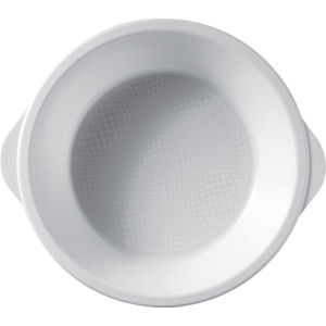 Menuteller weiss mit Griff, Mehrweg, Ø 18.5 cm, Pack zu 25 Stück Menuteller weiss mit Griff, Mehrweg, Ø 18.5 cm, Pack zu 25 Stück