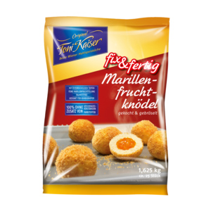Toni Kaiser Marillenfruchtknödel, tiefgekühlt, 4 x 25 x 65 g Toni Kaiser Marillenfruchtknödel, tiefgekühlt, 4 x 25 x 65 g