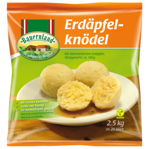 Bauernland Kartoffelknödel, tiefgekühlt, 4 x 25 x 100 g