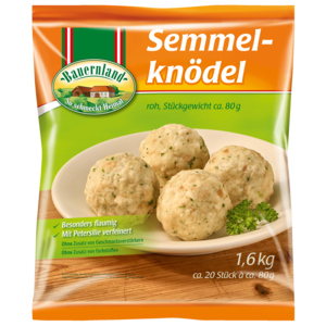 Bauernland Semmelknödel, tiefgekühlt, 4 x 20 x 80 g