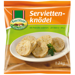 Bauernland Serviettenknödel, tiefgekühlt, 4 x 20 x 60 g
